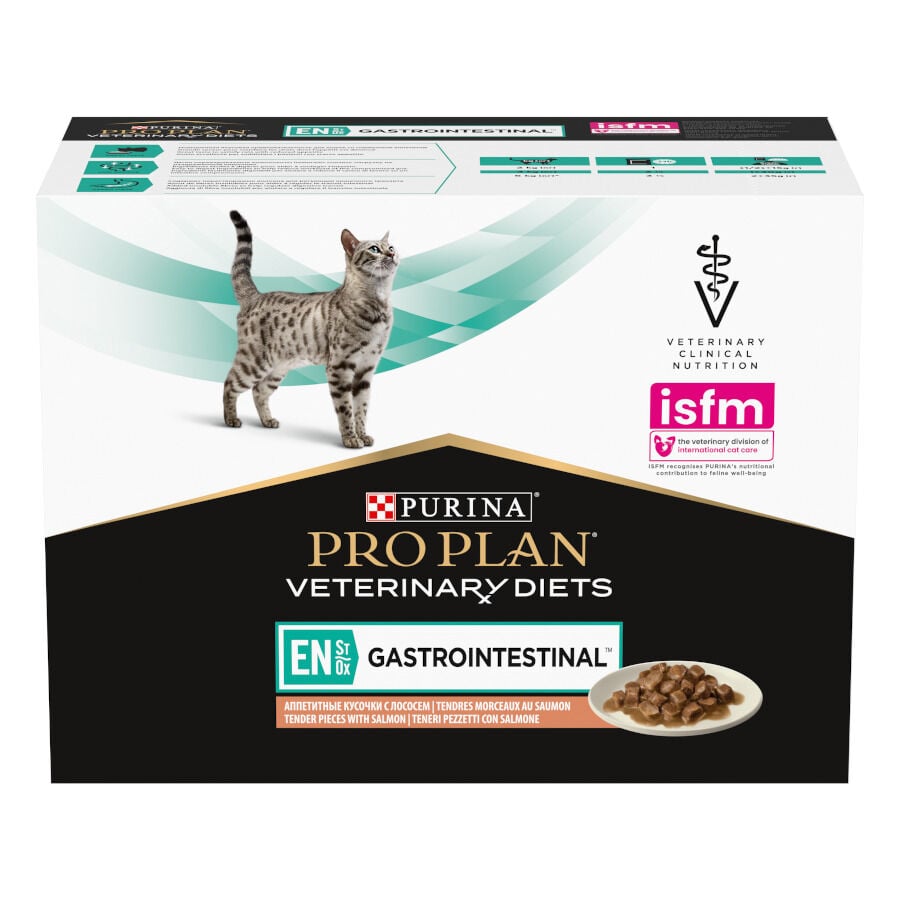10 sobres x 85 g Pro Plan Veterinary Diets Feline En Gastrointestinal Salm&oacute;n en Salsa sobre para gatos, , large Imagen numero 1